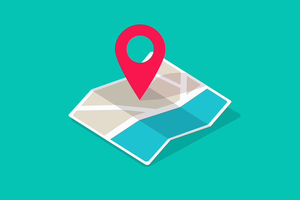 地図で探すのイメージイラスト